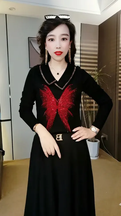 洋气翻领秋季妈妈装长袖百搭显瘦气质小衫