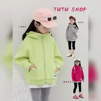 加绒/不加绒【图图小象】女童外套2024秋季新款连帽上衣AQR720