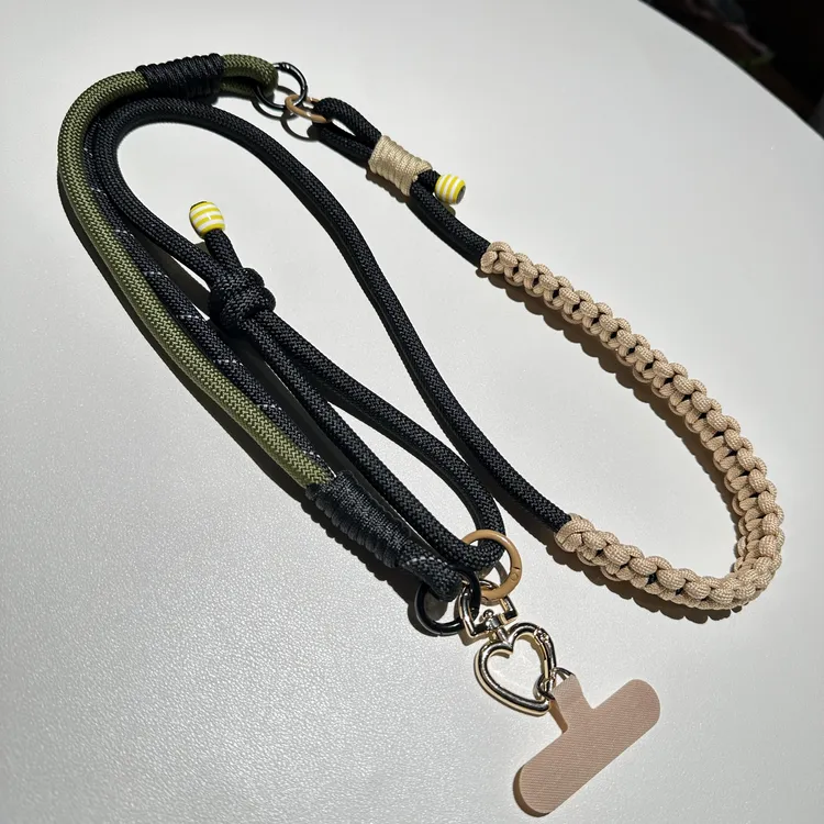 个性百搭手工编织手腕绳挂脖斜挎三合一肩带减压可调节长款防丢绳