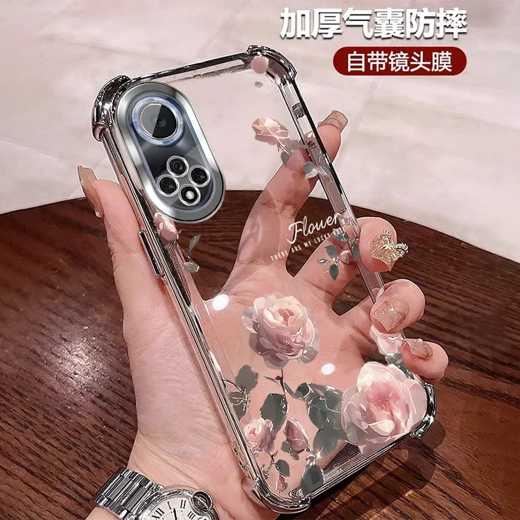 新款适用华为nova9手机壳女款防摔气囊NOVA9Pro全包镜头膜轻奢SE