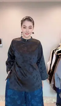 3509｛偏爱•蝴蝶｝新中式立裁原创设计正肩老钱风收腰秋冬新款上衣