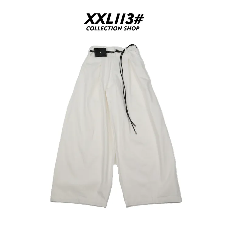 113* CENTRALIZED SHOP白色高腰休闲新复古风休闲裤X5F10G6583