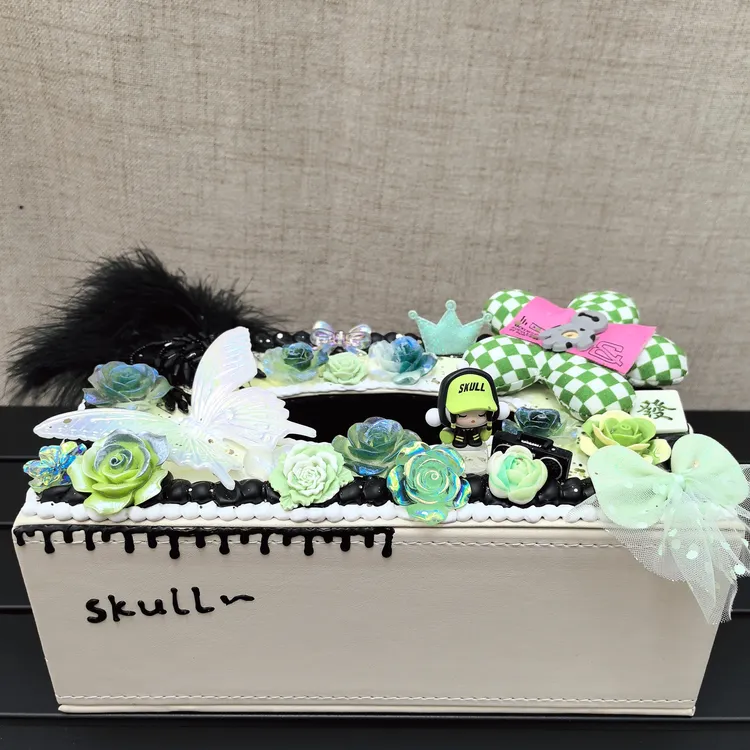 潮玩DIY创意皮质纸巾盒纸抽盒简约车载皮革抽纸盒酒店餐纸盒