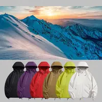 【超好看】新款荧光绿户外登山服秋季纯色徒步露营情侣休闲外套