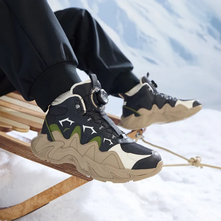 【凛冬丨高帮棉鞋】安踏儿童棉鞋冬款保暖防滑耐磨男女二棉高帮鞋