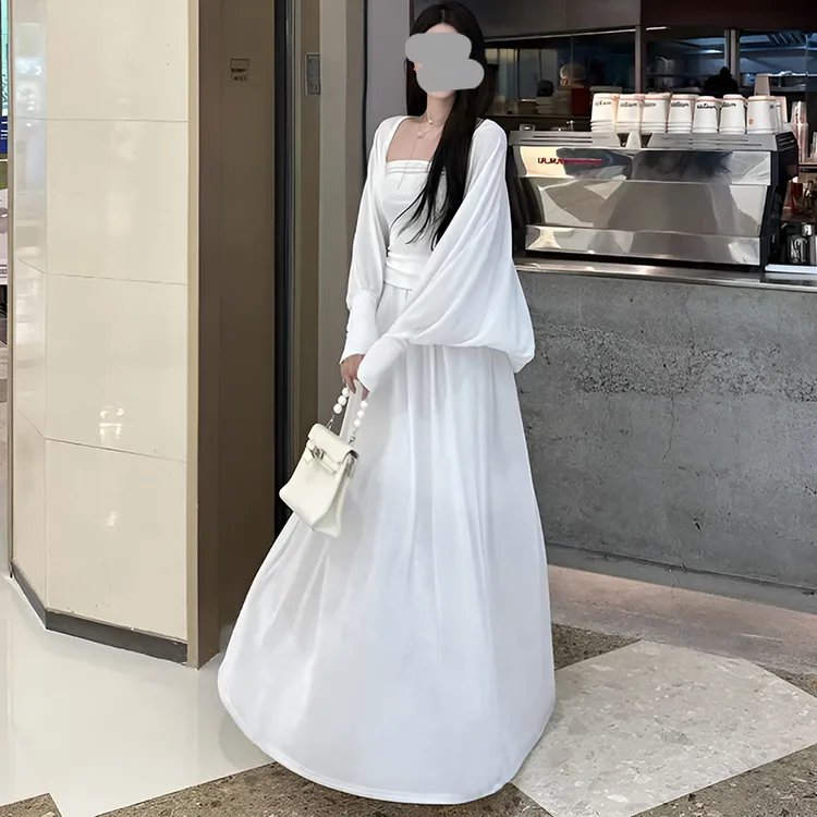 韩风chic气质时尚三件套2025夏季新款辣妹修身上衣度假a字裙女装