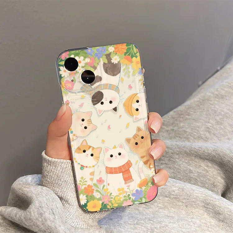 围观小猫iPhone16手机壳15苹果14软13小米vivo华为适用创意简约潮