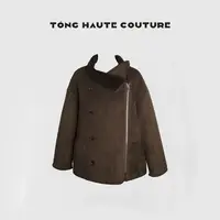 【涧响】秋季新款轻奢/简约风高级感时尚秋冬双面穿毛呢外套 YW367