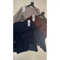 JING2025秋季新款117圆领时尚女装纯色百搭长袖休闲打底衫宽松