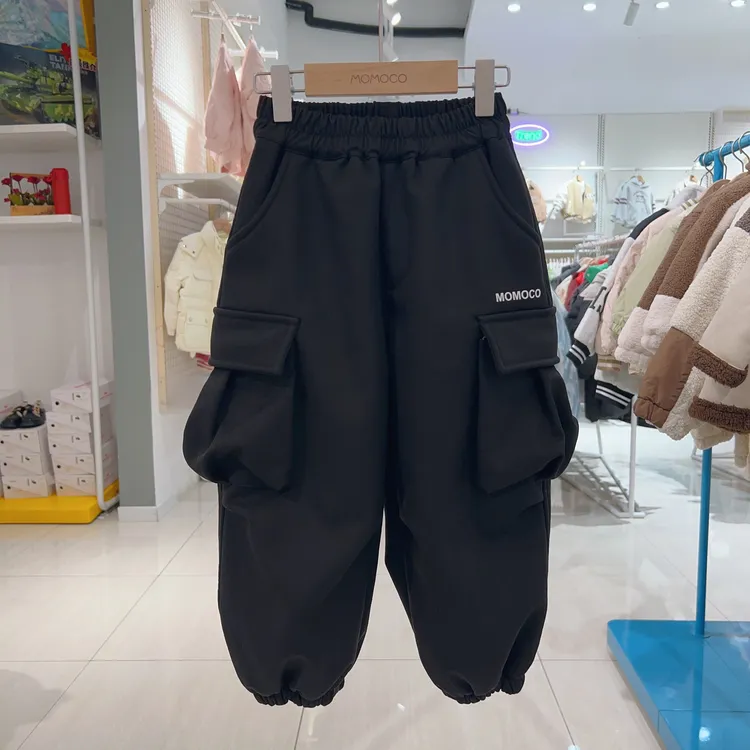 MOMOCO玛米玛卡冬季韩版洋气休闲加绒加厚工装裤77430381013