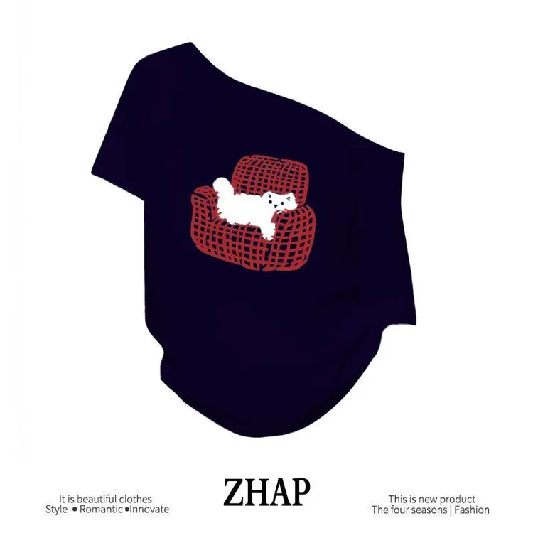 【ZHAP】新款一字肩宽松短袖t恤女藏青色oversize宽松t恤半露肩衣服