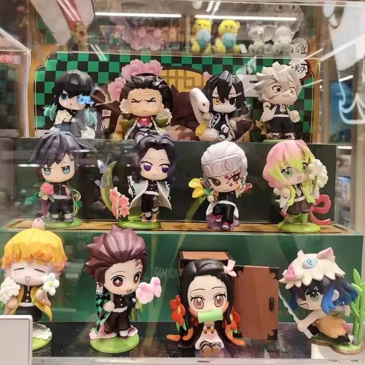 鬼灭之刃诞生花系列盲盒手办动漫潮玩公仔周边生日礼物桌面小摆件