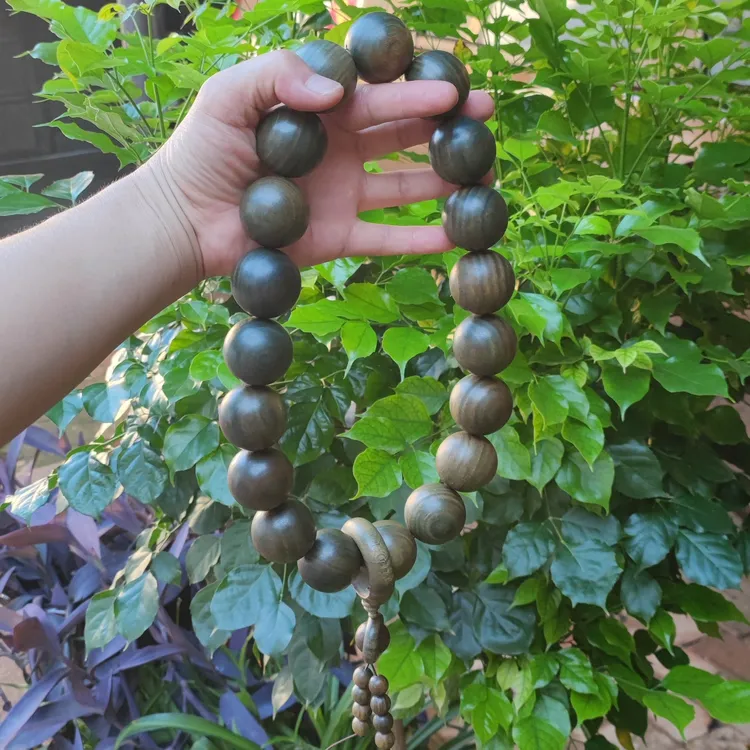 绿檀3.5尺寸19颗手串手持