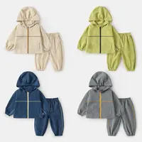儿童衣服小童休闲防风连帽套装秋装秋季春秋宝宝小童两件套Y10557