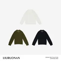 LIURUONAN 25FL【麻感基础毛衣】圆领舒适百搭长袖宽松毛针织衫女