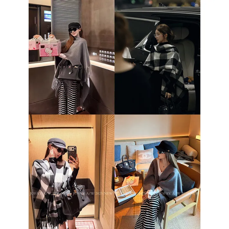 【CHASINGLIGHT】|经济上行时期斗篷|时髦披肩 搭配神奇轻奢W2864