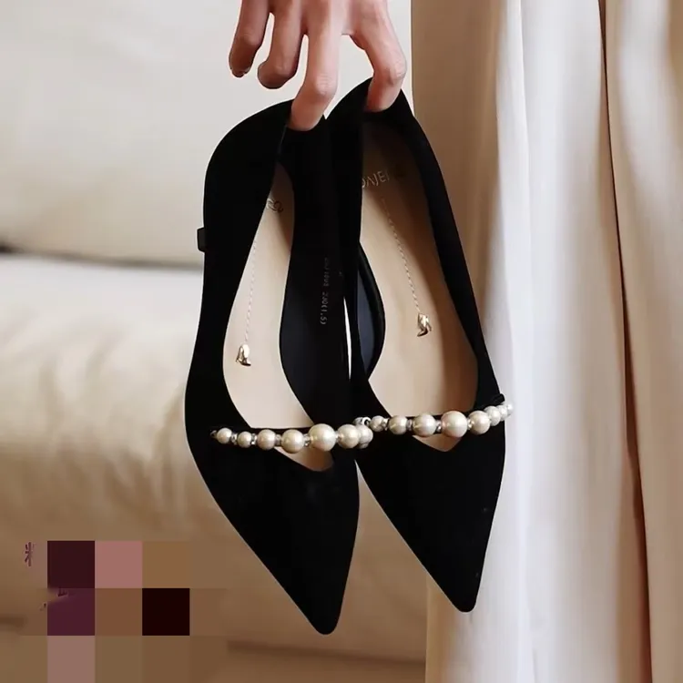 5厘米舒适中跟轻职风女鞋舒适细跟鞋子单鞋尖头气质26U632