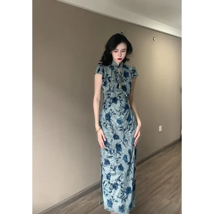 玉簪记旗袍夏季超薄显瘦年轻高级感改良新中式旗袍连衣裙