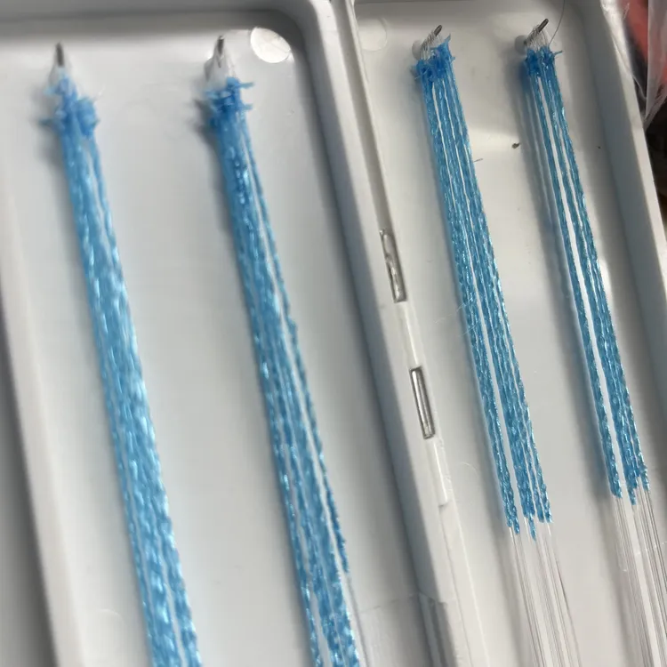 关东尊，小加长柄，双丝钛针，半无结子线双钩鱼钩成品子线双钩子线