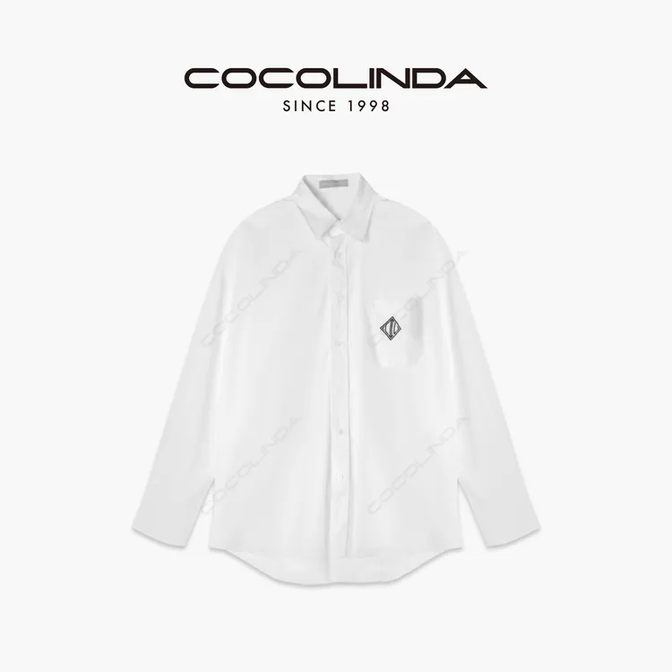 COCOLINDA | 拉夫风男女CP刺绣口袋衬衫 K1698