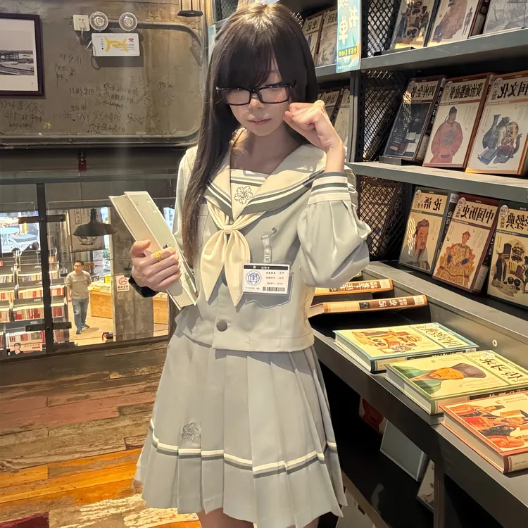 【尘芒JK】原创回南中JK制服裙日系春夏学院风长短袖水手服新款女