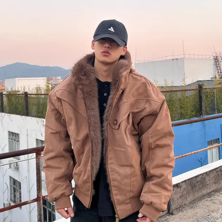 HIP潮牌冬季男士bomber飞行夹克棉服美式户外登山座山雕保暖外套