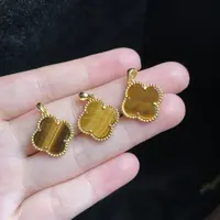 【玉总专属】925银虎眼四叶草吊坠多样性发一B040327