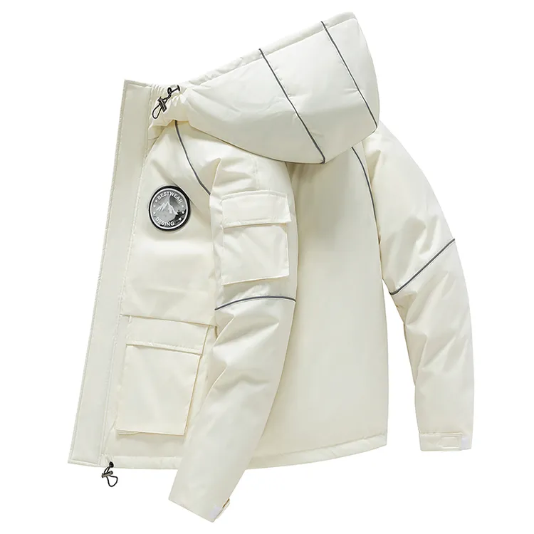 轻薄白鸭羽绒服男士冬季2024新款潮牌情侣冬装保暖青少年男生外套