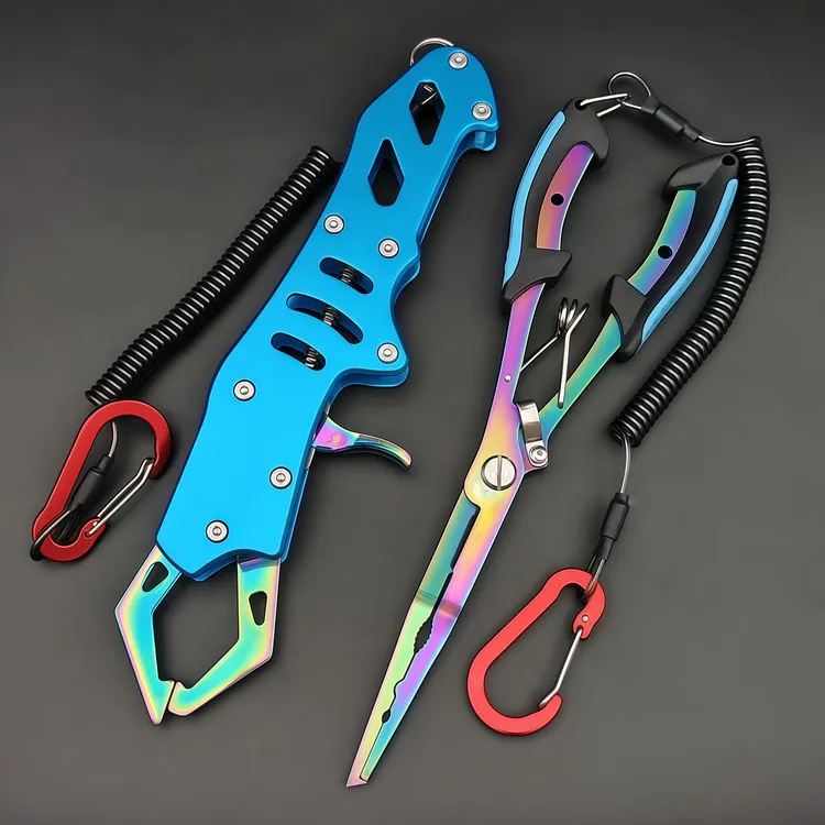 彩钛路亚钳控鱼器不锈钢多功能取钩钳摘钩剪线开环钓鱼钳