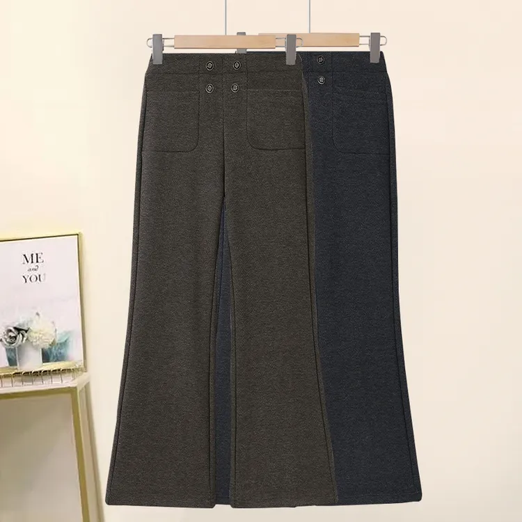 微喇裤女2025新款秋季垂感显瘦长裤秋冬休闲中年妈妈裤子喇叭裤