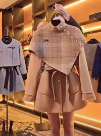 【纪朵研】8108#毛呢外套女秋冬2025新款高级感韩系小香风上衣