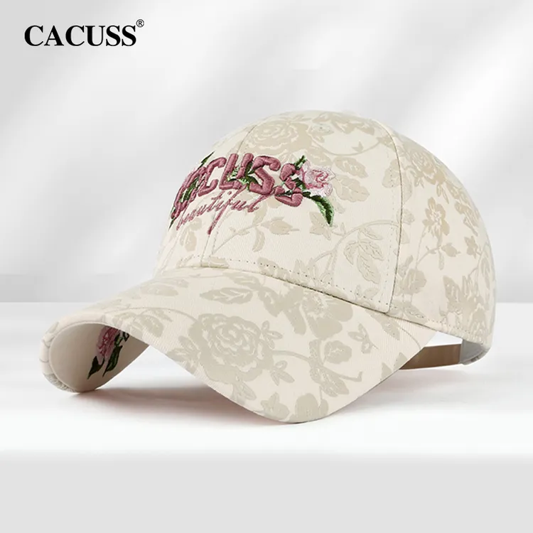 【Cacuss】帽子户外女秋季重工刺绣印花高级感鸭舌帽冬季休闲遮阳帽