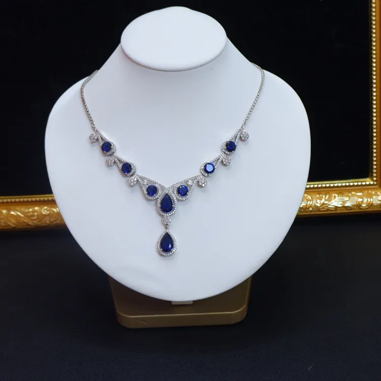 合金项链 vintage古着莱茵石项链锁骨链