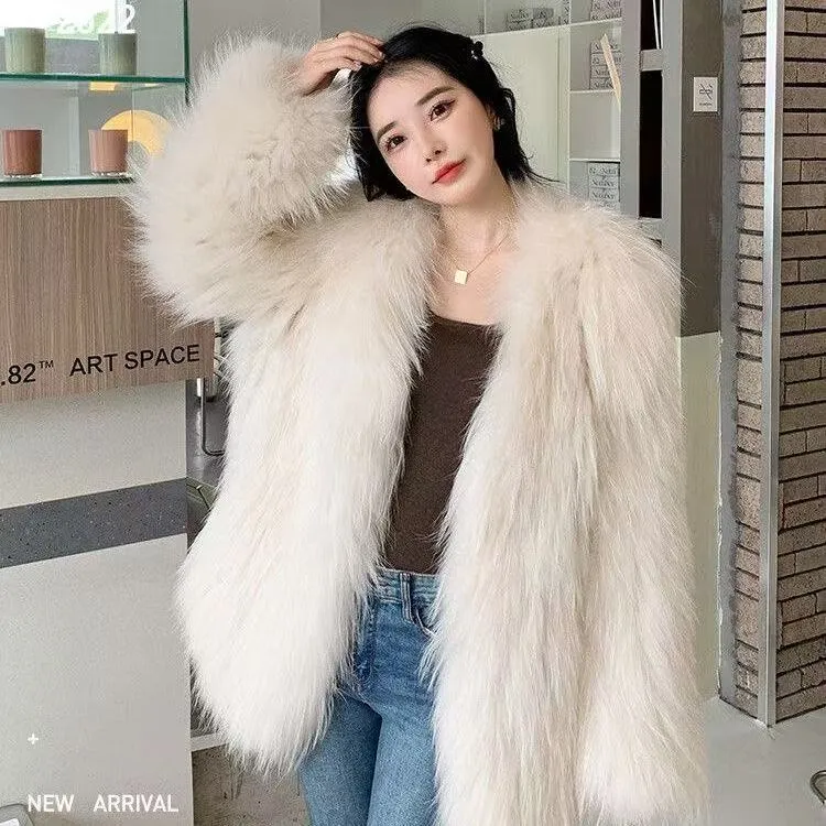 时尚优雅高端女套装 气质高雅毛毛外套