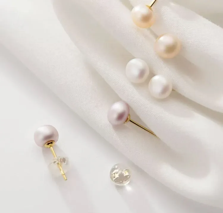 925银仿珍珠耳饰 银针耳钉气质百搭耳饰