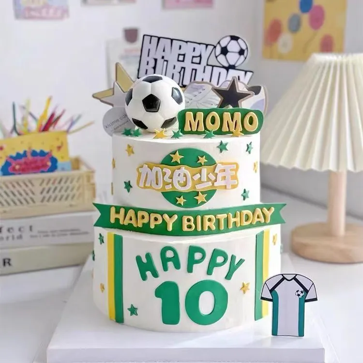网红足球主题生日蛋糕男孩全国同城配送深圳上海北京天津重庆广州
