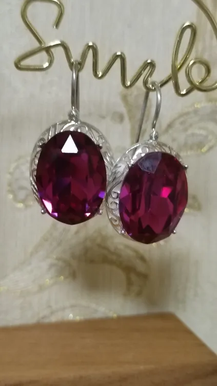 足银仿水晶耳饰 足银耳饰 s990纯银耳环妈妈礼物气质百搭款式