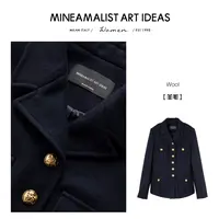 MINEAMALIST ART IDEAS中古款猎装香风羊毛夹克外套ZY1139