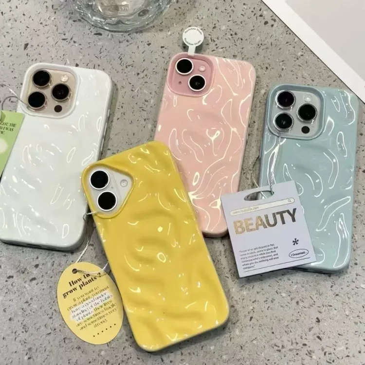 陨石波浪纹iPhone16/15promax适用于苹果手机壳14软13pro清新气质