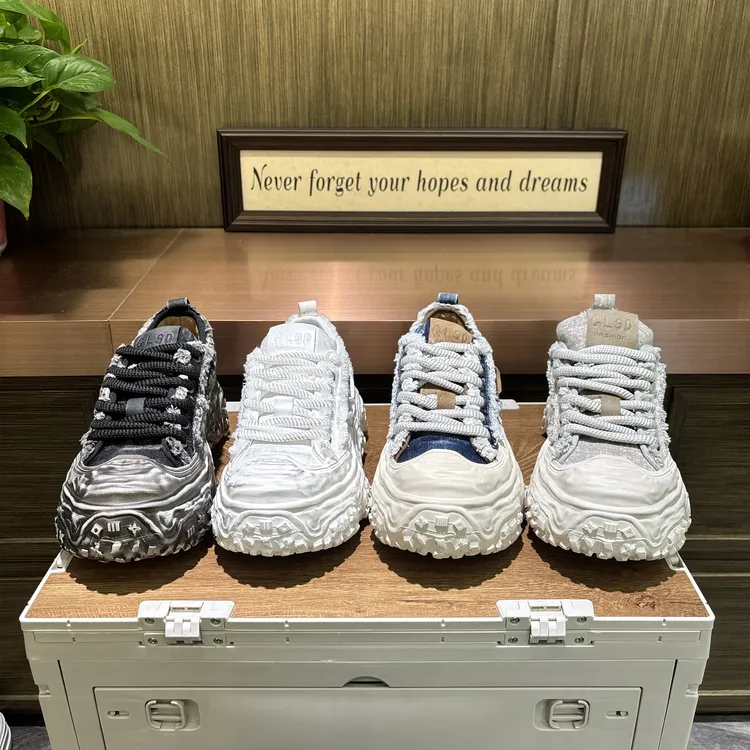 【皮鞋码】2025新款布面厚底系带拼色低帮男款休闲鞋