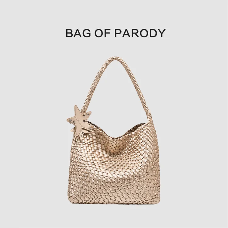 Bag Of Parody新款编织托特包中号单肩手提大容量包