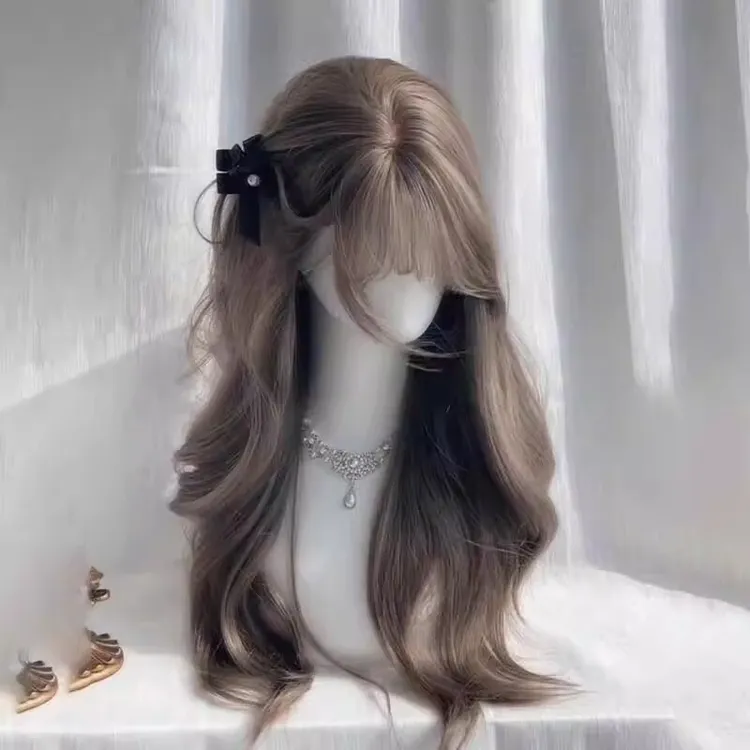 【艾丽卷卷】假发女韩系大波浪长卷发少萝感lolita榛果灰棕全头套