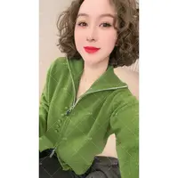 （小凤R定制）时尚慵懒双拉链开衫毛衣