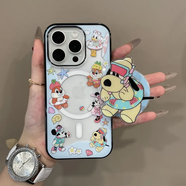 卡通海滩游泳圈布鲁托磁吸适用iPhone16手机壳15pm新14防摔13pro