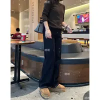 HEIHEI【黑金神裤】超级好搭！一条过冬窄版直筒加绒深色长裤牛仔裤