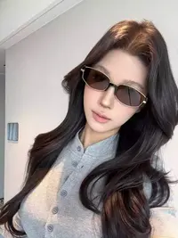 弗瑞姆眼镜复古高级感茶色窄框小棕镜女方圆脸显瘦猫眼墨镜太阳镜