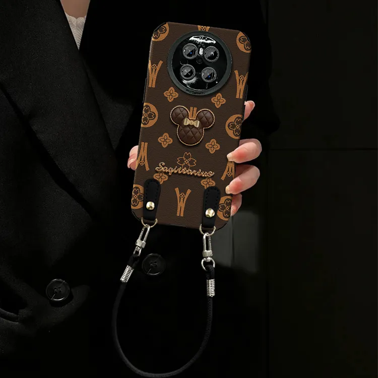 汇客凡品【华为Mate70/70Pro】轻奢皮质荔枝纹ins创意防摔手机壳