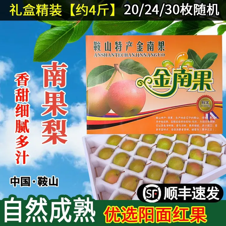 金南果鞍山南果梨海城4斤精品礼盒鞍山特产皮薄汁多当季新鲜水果