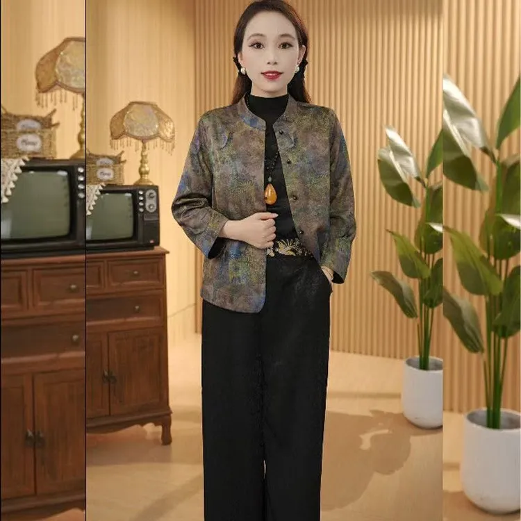 【甲骨文】薄款常规上衣国风复古风女装新中式休闲复古时尚百搭女装