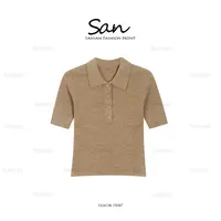 【SANSAN】老钱纯色短袖Polo针织衫DY-60050